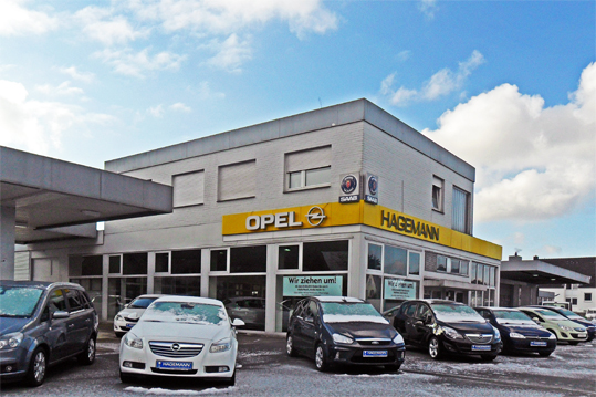 Bald wieder in der Stadt des Altkreises: Opel Hagemann in der Großen Heide (B68)