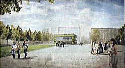 Eine BGW-Zeichnung des Pavillons