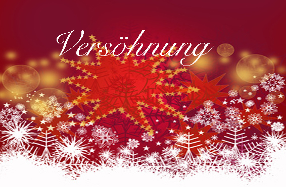 Merry Christmas: Red Background with snowflakes and stars