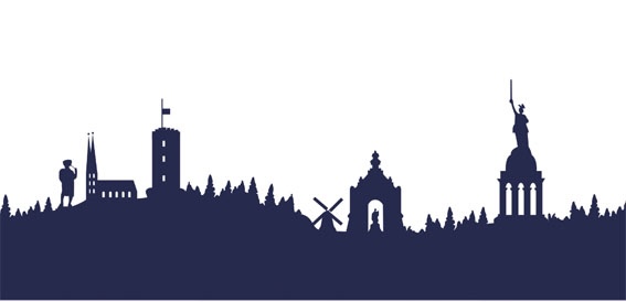 Employer Branding OWL – stilisierte Skyline von Ostwestfalen-Lippe, gestaltet von der Bielefelder Designerin Heike Kobusch