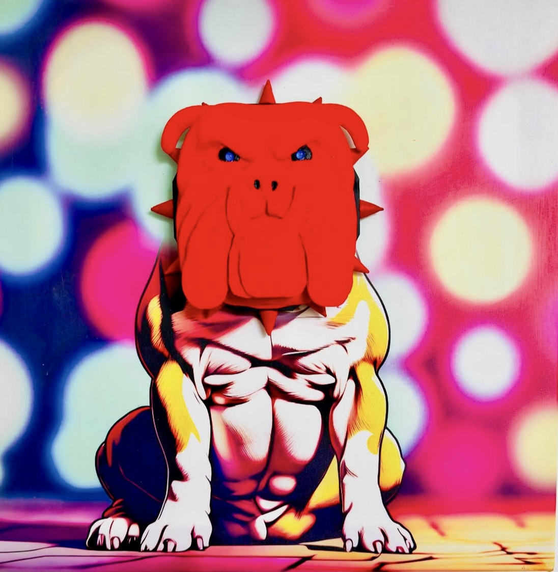 3D Druck Bielefeld: farbenfrohe Bulldogge als 3D-Druckobjekt von Kai Hoffmann bei Made in Bielefeld