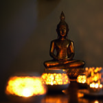 Buddha-Statue in der Saunalandschaft der Bali Therme Bad Oeynhausen